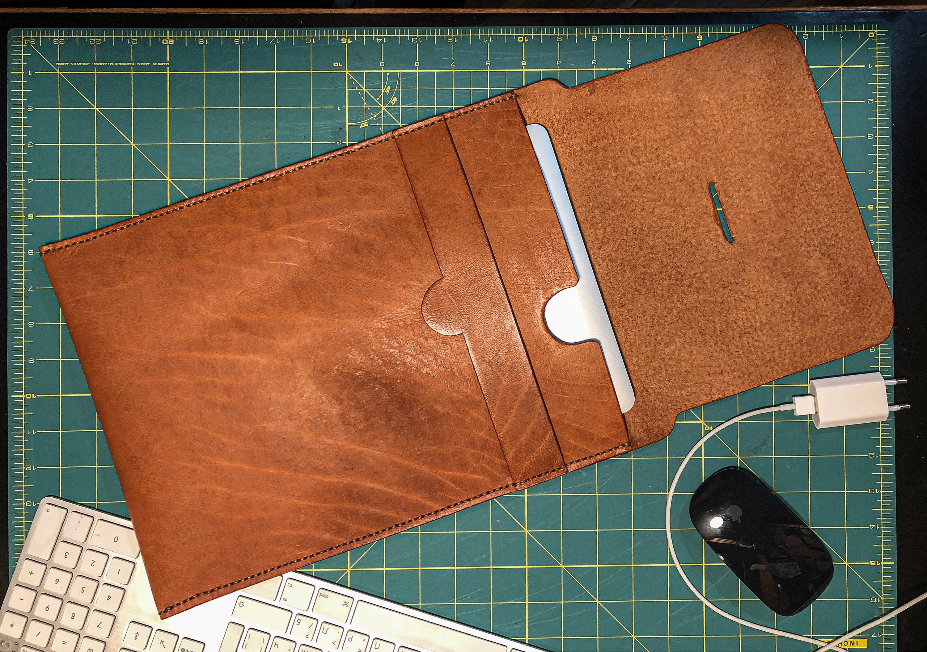 Real Leather Laptop Sleeve Etsy