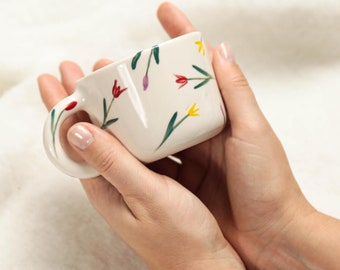 Handmade Porcelain Cup – Fathers day gift – Ceramic Tea Mug – Pottery Cup
