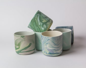 Marbled Ceramic Espresso Mug Set Of 3 - World Market