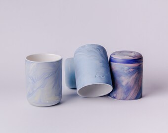 Porcelain coffee or tea cup. Blue marble 300 ml mug, cappuccino, espresso,Coffee cup, mug handmade,home decor,ceramics handmade