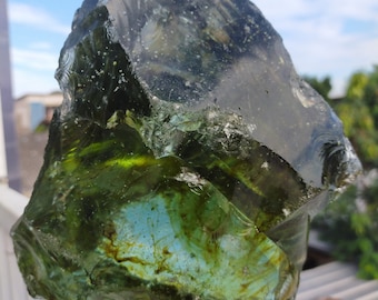 ③ジャワ島産火山性ガラス クリストバライト結晶 原石 青緑 特特大1kg以上 高品質・インド産]フラワーグリーンアポフィライト結晶原石 - 埼玉県