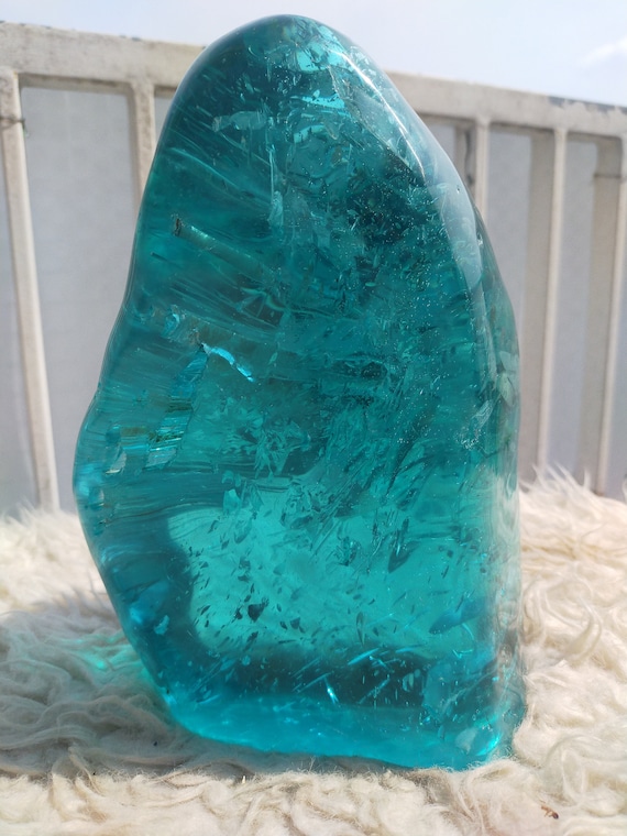 アクアブルー アンダラ モノアトミック クリスタル ガラス 研磨済み