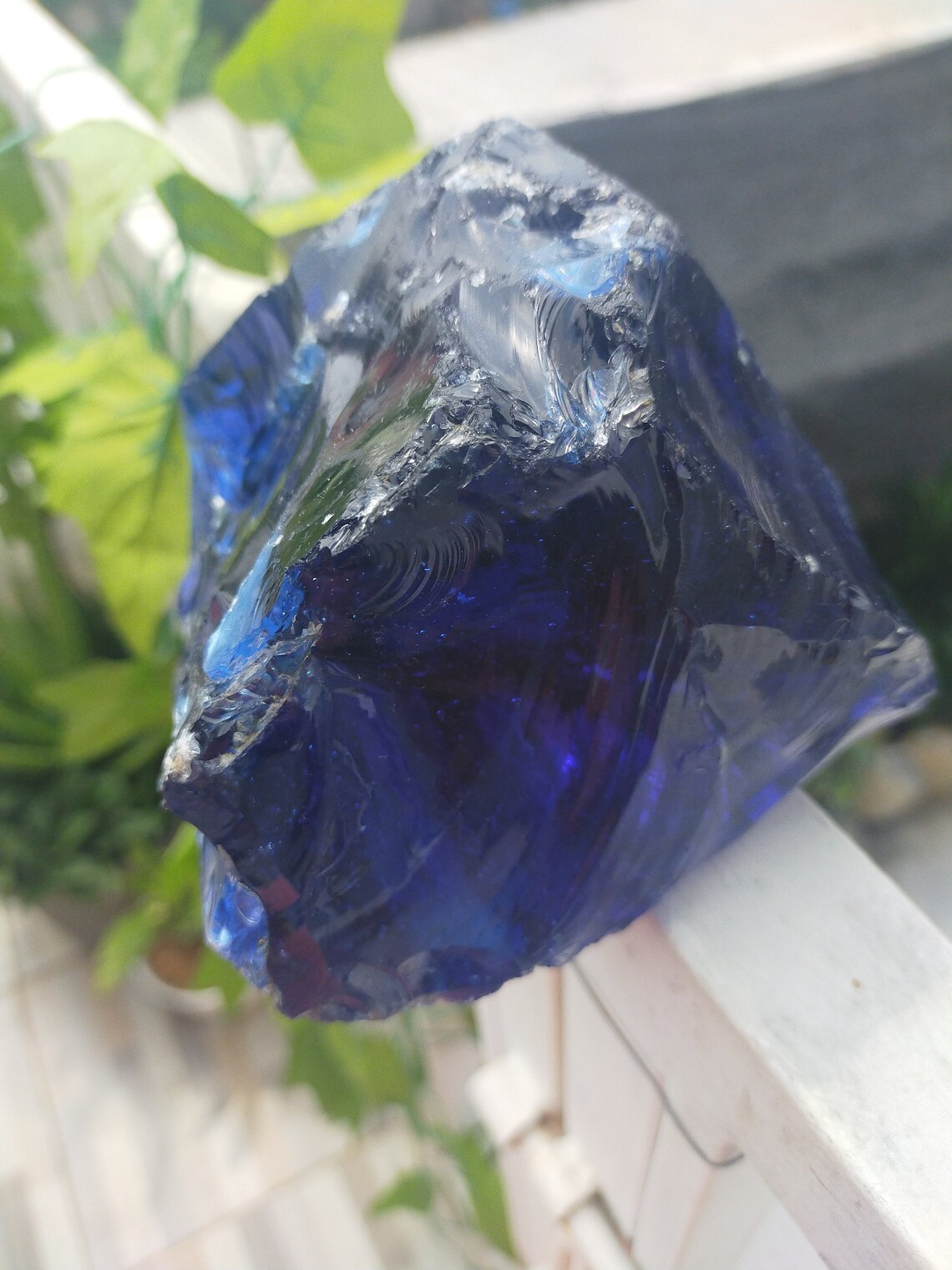 Verre en cristal volcanique andara bleu égyptien rugueux 14 Etsy