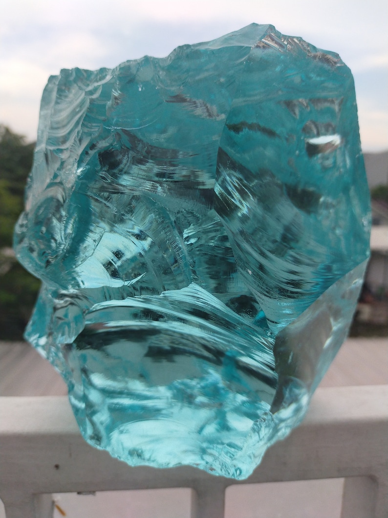 Clear Aqua Blue Andara Monatomic Crystal Glass Rough 3.7kg Etsy