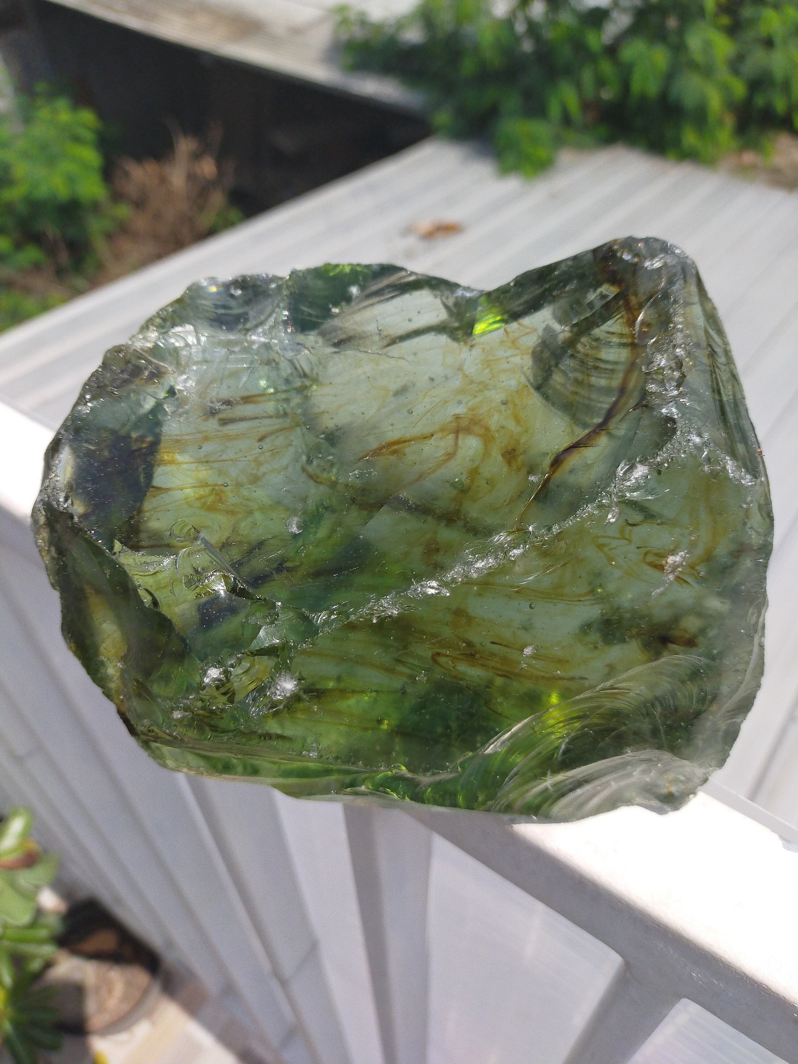 Light Green Andara Volcanic Crystal Glass Rough 2.1kg Etsy