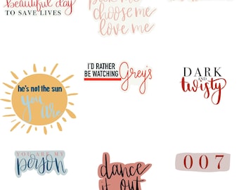 greys anatomy stickers etsy