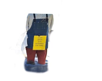Adult Utility Work Apron with detachable towel short length