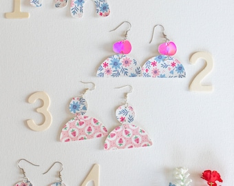 Fourth of July Leather Earrings, Patriotic, Matching Bows, mommy and me