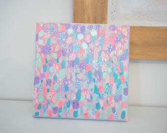 Purple Confetti | 8x8 Abstract Art