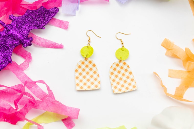 Faux Leather Earrings Halloween Earrings Pumpkin Farm