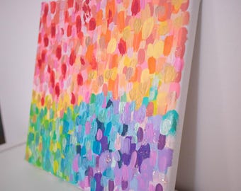 Rainbow Pride | 8x8 Abstract Art