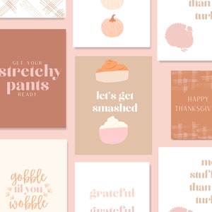 Thanksgiving Fall Thankful Printable Wall Art- Digital Download. Receive immediately! Holiday Decor