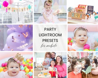 12 Bright & Airy Party Lightroom Presets | 12 Mobile Filters | Photo Editing | Instagram Presets | Instant Download