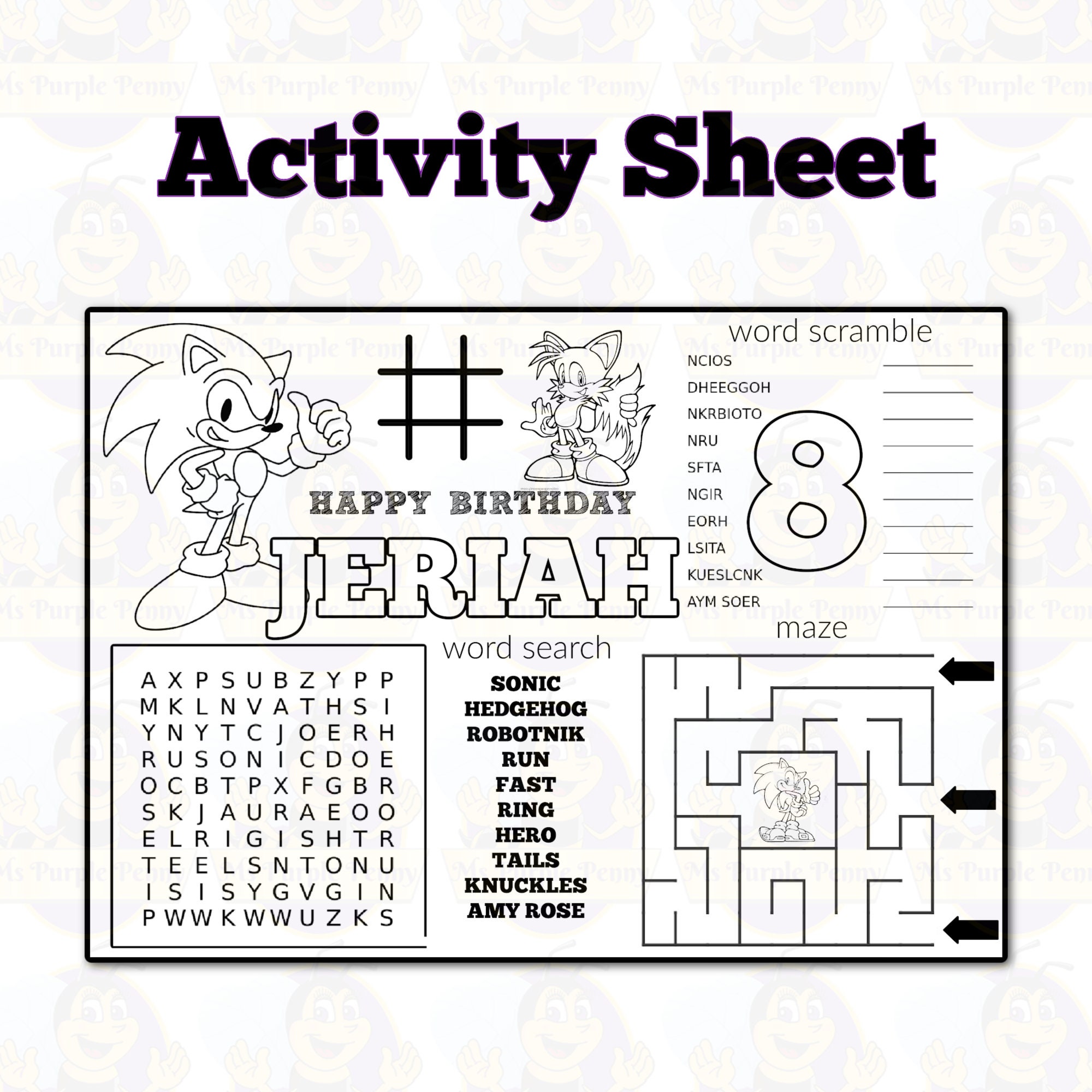 Sonic The Hedgehog Free Activities online for kids in 4th grade by Mian Tze  Kng