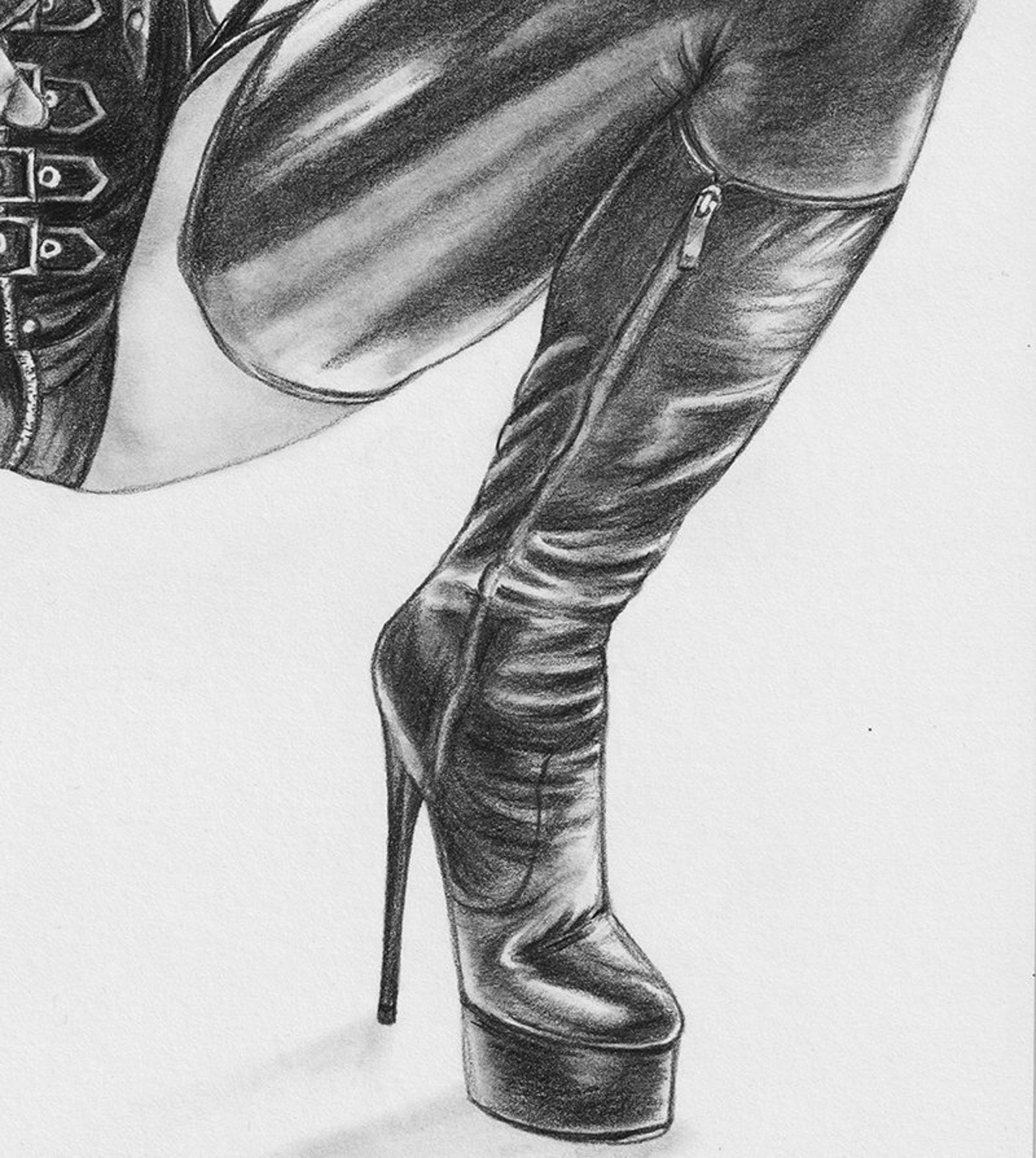 Dominatrix PRINT of Original Art Hand Drawing 187 Mature - Etsy UK
