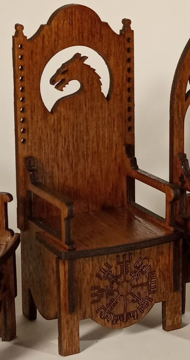 Viking Dragon furniture Throne chair 16 1/6 scale for Barbie Etsy