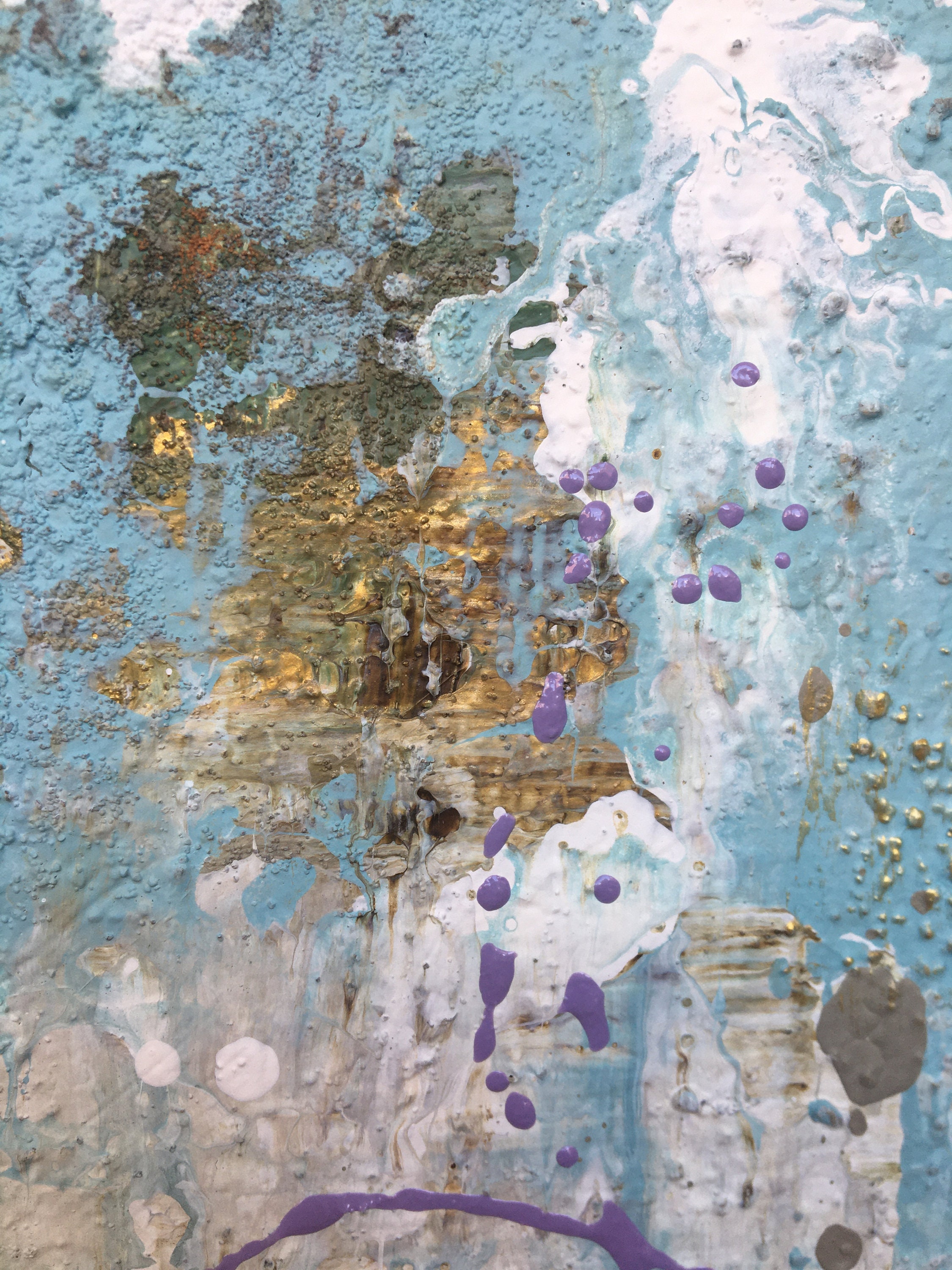 Abstract Mixed Media Painting on Canvas Etsy UK