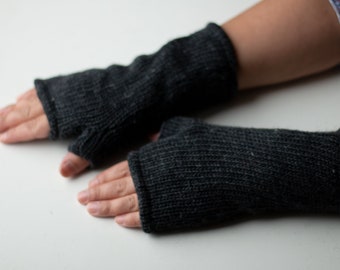 Fingerless gloves/Unisex gloves for men and women/ Black