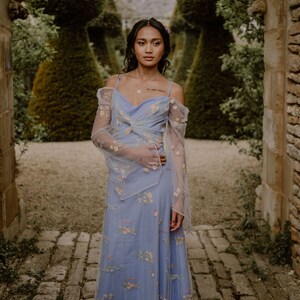 lilac off the shoulder dress medieval Fantasy off-shoulder linen Chemise