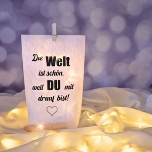 Lichtertüte Lichterbeutel mit Spruch Mitbringsel Geschenk Idee Dekoration Gastgeschenk