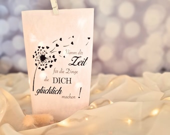 Lichtertüte Lichterbeutel mit Spruch Mitbringsel Geschenk Idee Dekoration Gastgeschenk