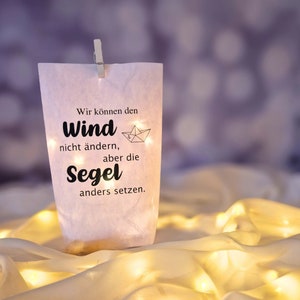 Lichtertüte Lichterbeutel mit Spruch Mitbringsel Geschenk Idee Dekoration Gastgeschenk