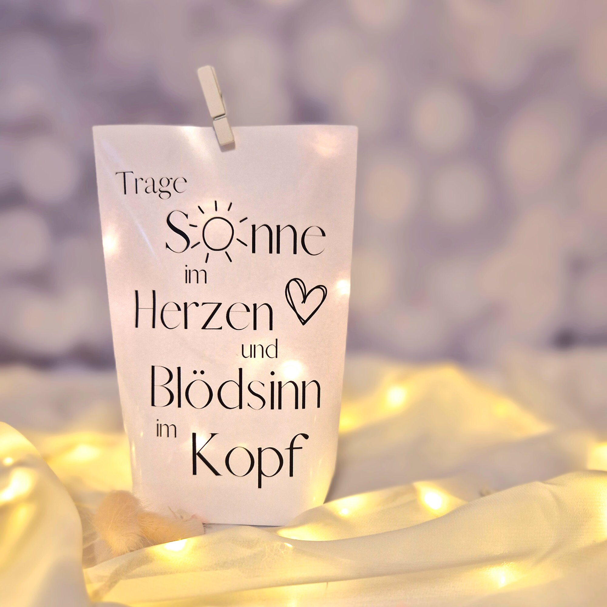 Lichtertüte Lichterbeutel mit Spruch Mitbringsel Geschenk Idee
