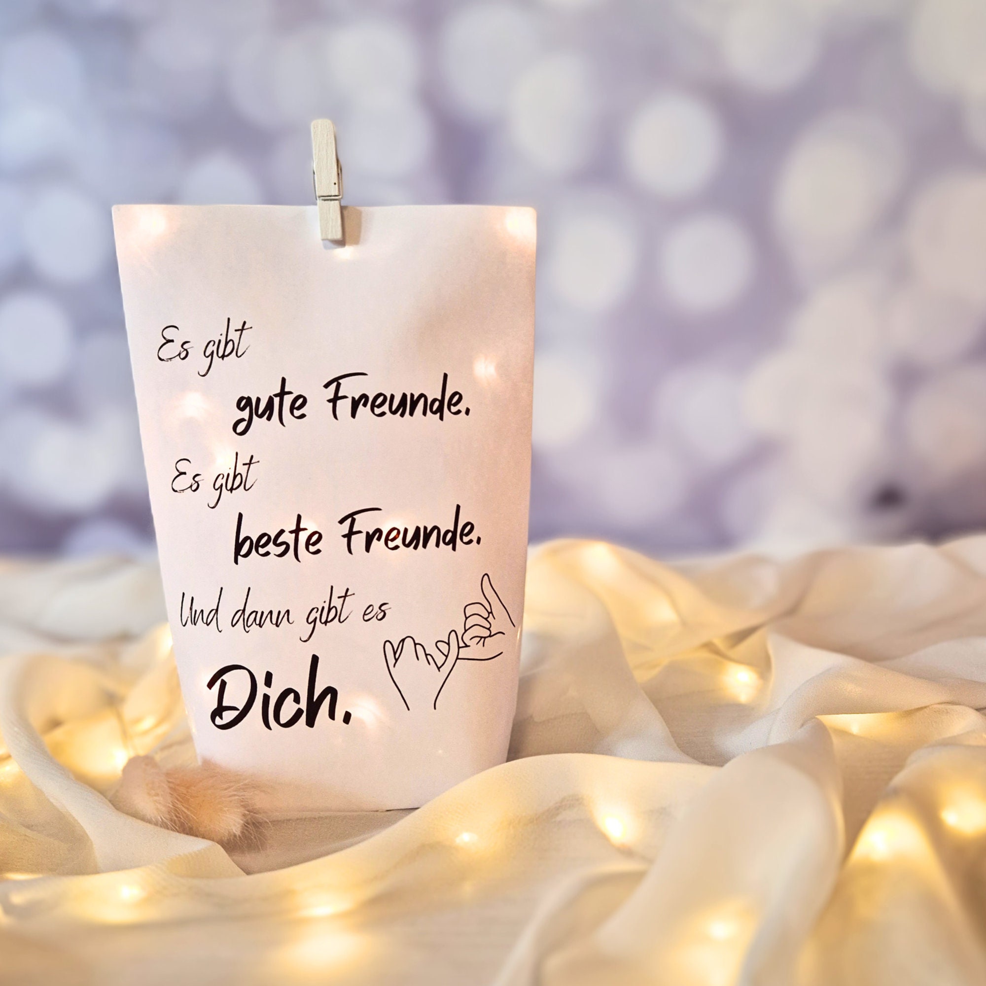 Lichtertüte Lichterbeutel mit Spruch Mitbringsel Geschenk Idee