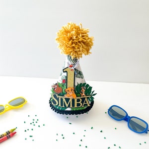 Lion King First Birthday Party Hat: Custom Safari Theme