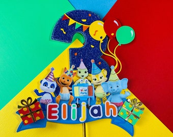 Adorno para tarta de fiesta de palabras: decoración personalizada para fiesta de cumpleaños