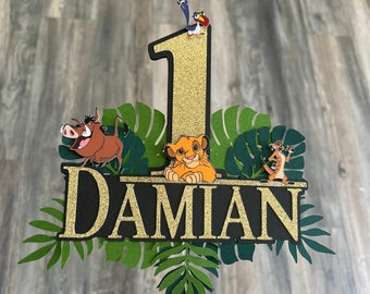 Lion King-taarttopper: Safari Jungle Verjaardagsfeestje Decoratie