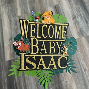 Lion King Cake Topper: Safari Jungle Theme, Personalized Birthday