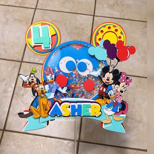 Personalized Mickey Mouse Clubhouse Shaker Cake Topper