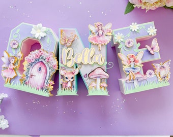 Fairy 3D Letter: First Birthday Party Decoration, Nursery Decor