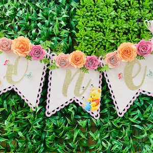Ein Geburtstagsbanner,Hochstuhl Geburtstagsbanner,Winnie The Pooh Banner,Winnie The Pooh Happy Birthday,Winnie The Pooh 1. Geburtstagsbanner,
