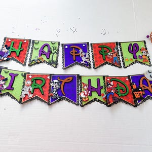 Mickey Halloween Banner, Mickey and Friends Halloween Banner, High Chair Banner Mickey Halloween, Mickey Mouse 1st Birthday,Boo Party Decor