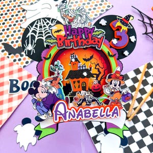 Halloween Mickey Cake Topper, Smash Cake Topper,Mickey Halloween Birthday, Halloween Theme Party, Halloween 1st Birthday