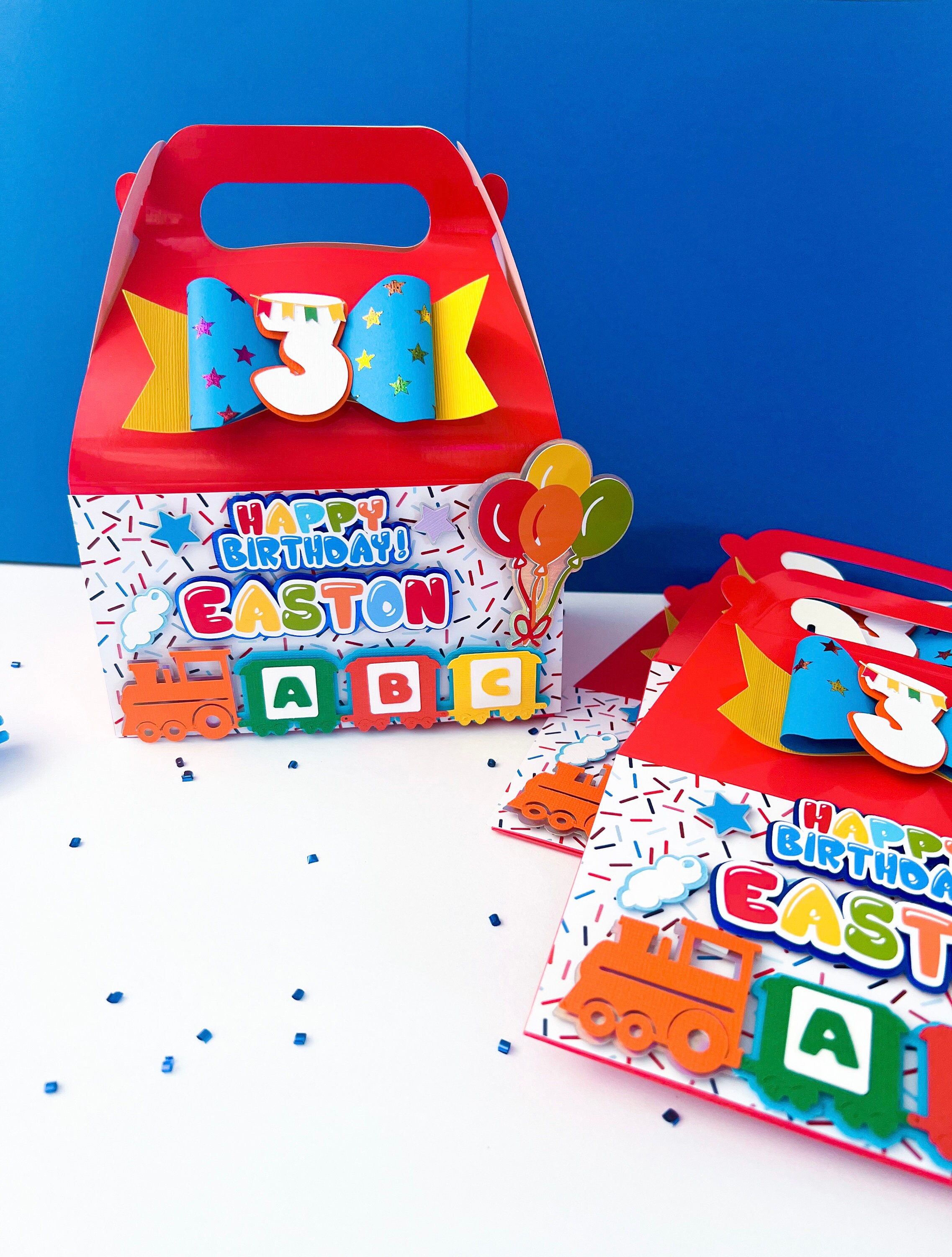 Custom Alphabet Birthday Favor Boxes: 3D Gable Boxes - Etsy