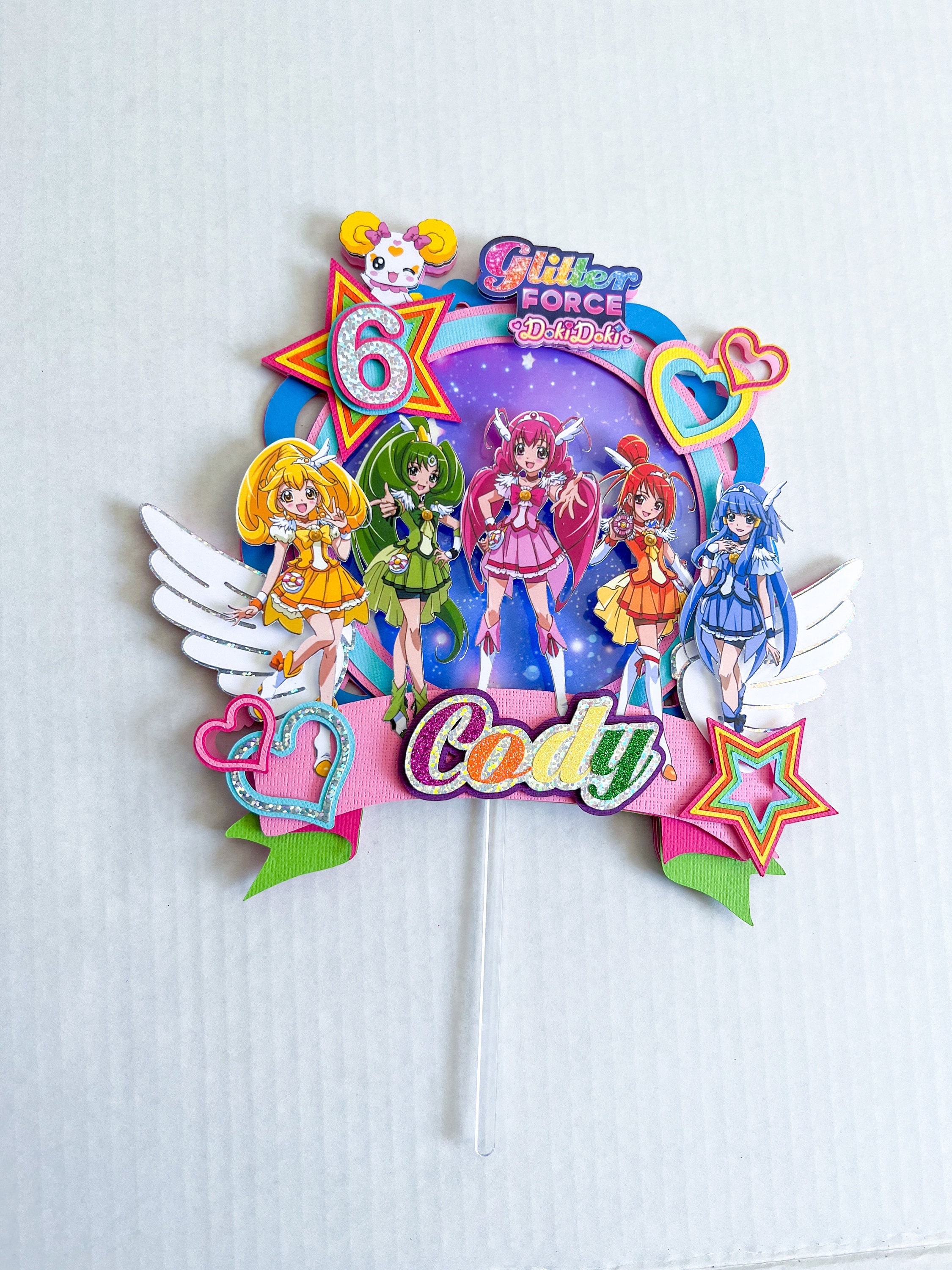 Inspired Glitter Force, Glitter Forcecake Topper,glitter Force Birthday,glitter  Force Party,glitter Force Personalized,shaker Glitter Force -  Israel