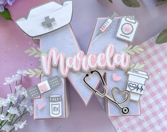 Nurse 3D Letter,Nurse Graduation,Nurse Apretiation,Nurse Personalized Gift,Nurse Desk Decor,Nurse Gift,Teacher Thank you Gift