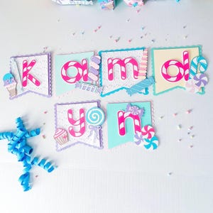 Candyland Banner Decoration, Candyland Birthday Banner, Personalized Candyland Banner, Sweet Birthday Decor, Candyland Centerpiece