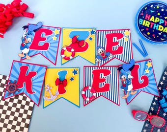 Donald Duck Birthday Banner: Party Centerpiece Decoration