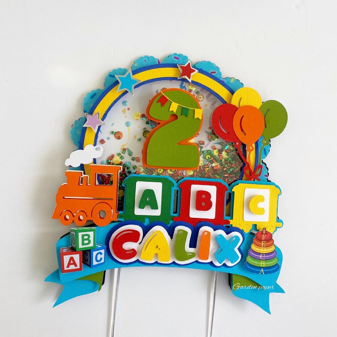Alphabet Cake Topper, Alphabet Shaker Cake Topper, Alphabet Party