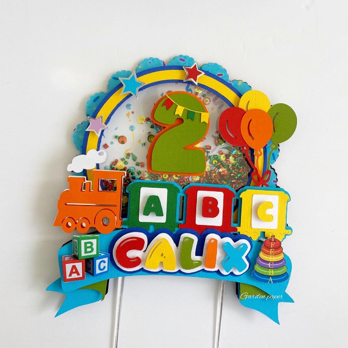 Alphabet Cake Topper, Alphabet Shaker Cake Topper, Alphabet Party ...
