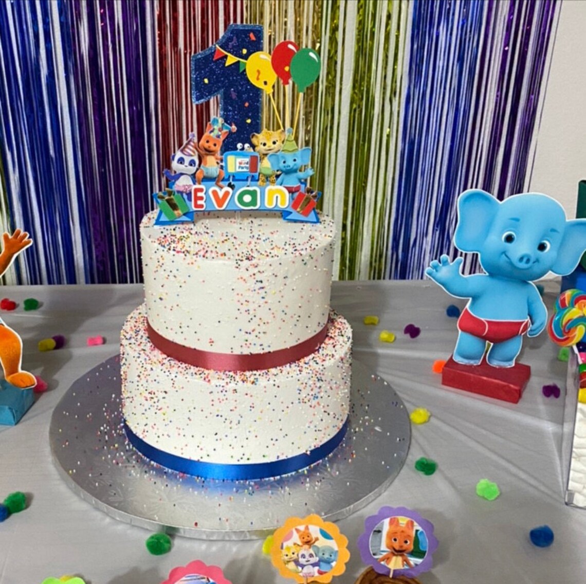 Word Party Cake Topper Word Party Birthday Word Party 1st Etsy