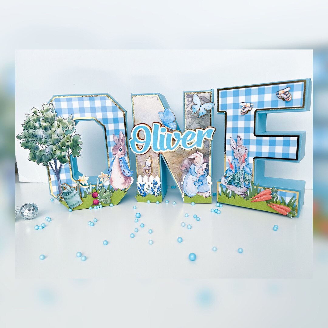 Peter Rabbit Letters 3d,easter Letters 3d,bunny Letters 3d,peter Rabbit ...