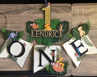 Lion King-verjaardagsbanner: gepersonaliseerde feestdecoratie