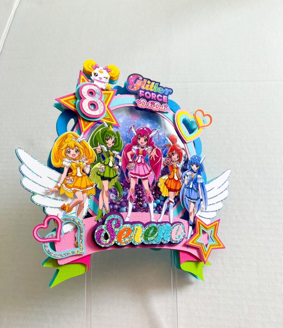 Inspired Glitter Force, Glitter Forcecake Topper,glitter Force Birthday,glitter  Force Party,glitter Force Personalized,shaker Glitter Force -  Israel