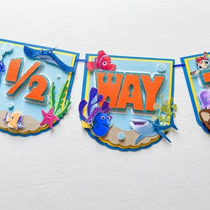 Finding Nemo 1/2 Way To One Banner: Under The Sea Party Decor