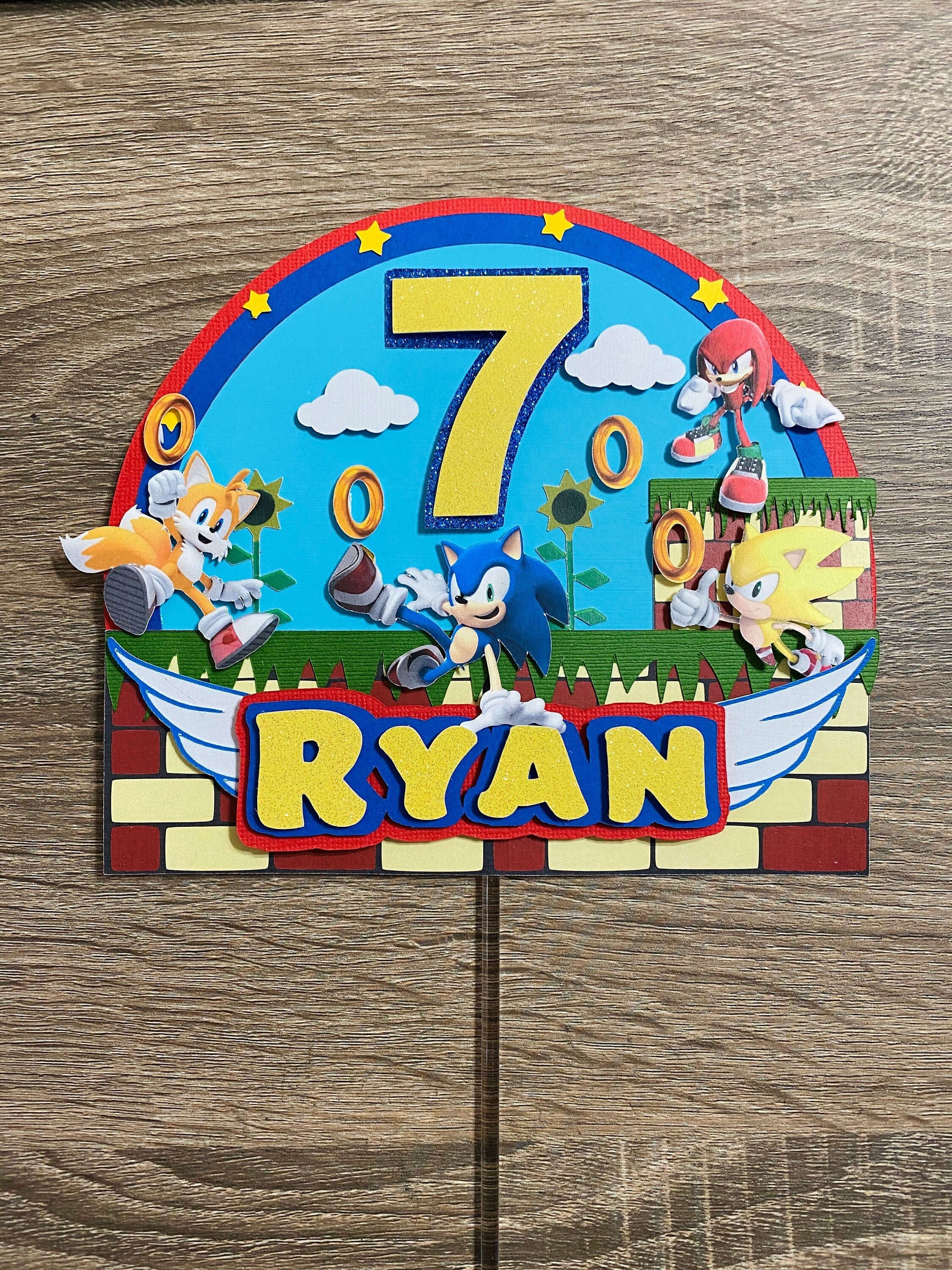 Sonic Portal Cake Topper Sonic Party Decor Sonic Birthday 